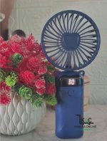 Mini Handheld Foldable Fan with Digital Display – USB Charging Portable Cooling Fan - Image 3