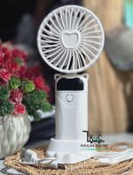 Mini Handheld Foldable Fan with Digital Display – USB Charging Portable Cooling Fan - Image 2