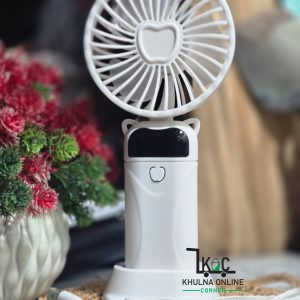 Mini Handheld Foldable Fan with Digital Display – USB Charging Portable Cooling Fan