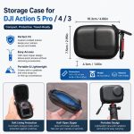 Suitable for DJI Action 6 Portable Cosmetics Bag | Compact Storage Carry Case for Sports Camera Accessories - Image 4