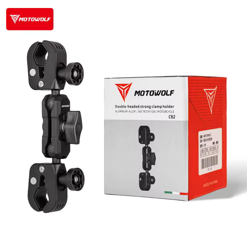 Motorcycle Multi-functional Power Clamp Mount Holder Motowolf Double Clamp Mount Modify Accessories Motorcycle Multi-functional Power Clamp Mount Holder - Image 1